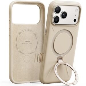 NWT TORRAS Ostand Q3 iPhone 17 Pro Max Case MagSafe 360 Spin Kickstand Beige